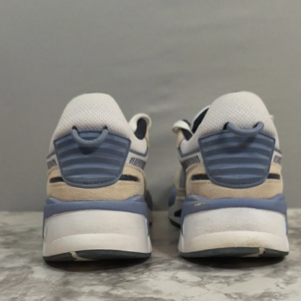 Puma Women's RS-X Reinvent Flagship Sneakers, White/Tan/Blue, Size 11